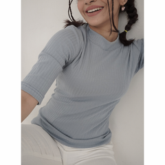 Powder Blue Mockneck