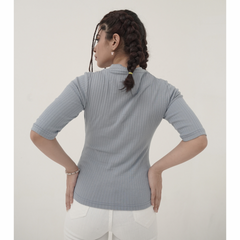 Powder Blue Mockneck